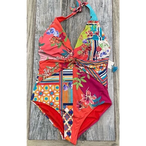 JOHNNY Was Twist One Piece Swimsuit - Picture 1 of 1